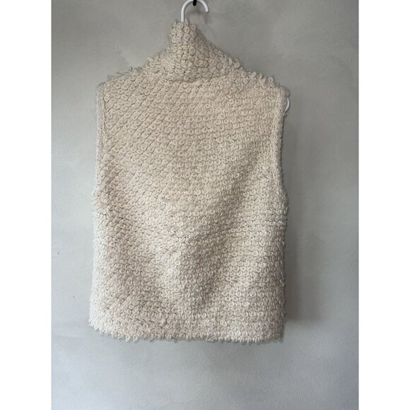 $420 IRO Woman’s Cream Shaggy Caty Carleen Vest Jacket Size 40 8 medium - Picture 2 of 5